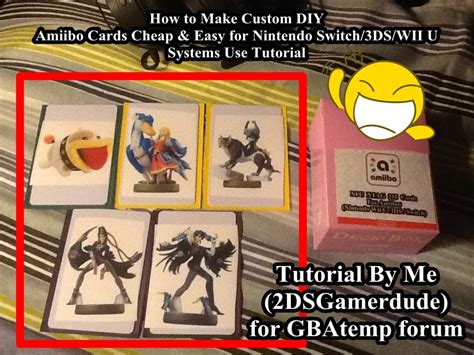 How to make Custom DIY amiibo cards for Nintendo Switch/WII 